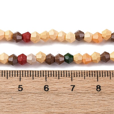 Выпечка окрашенные стеклянные бусины пряди LAMP-R020-02C-1