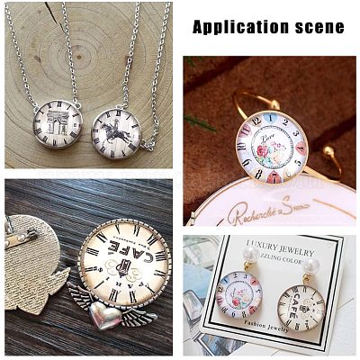 Печатные стеклянные кабошоны&nbsp;GGLA-PH0005-25mm-003-1