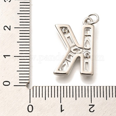 Латунные микропаве прозрачные подвески с фианитом KK-G521-01P-K-1