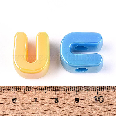 УФ-покрытие непрозрачные акриловые европейские бусины OACR-M027-03U-1