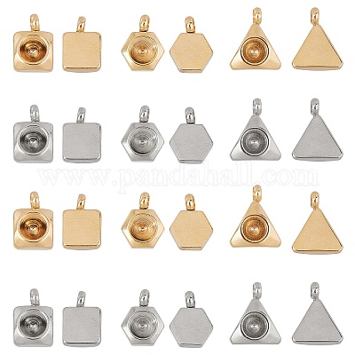 Подвеска из нержавеющей стали 304 со стразами&nbsp;STAS-UN0011-07-1