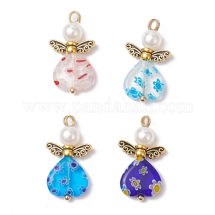 Бусины ручной работы в технике миллефиори-лэмпворк PALLOY-JF03740-01-1