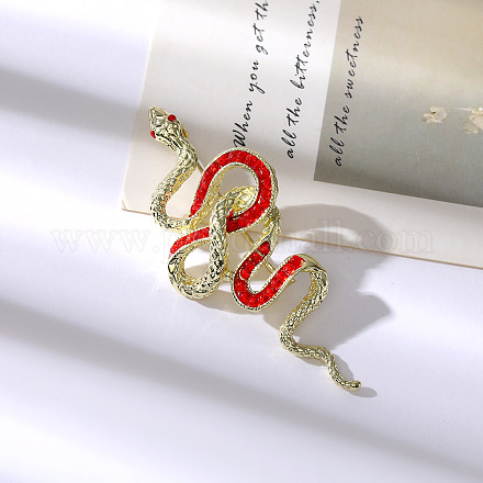 Броши со стразами в виде змеи aolly JEWB-V008-01LG-01-1