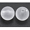 Transparent Acrylic Round Beads, Frosted, White, about 12mm in diameter, hole: 2mm
