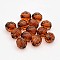 Faceted Transparent Acrylic Round Beads, Saddle Brown, 8mm, Hole: 1.5~2mm, about 1800pcs/500g