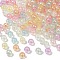 Transparent Acrylic Beads, Round, AB Color Plated, Mixed Color, 6x5mm, Hole: 1.8mm, 4500pcs/500g