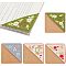 4Pcs 4 Style Felt & Kraft Paper Embroidery Corner Bookmarks, Seasonal Theme Hand Embroidered Flower Bookmark, Triangle Corner Page Marker, for Book Reading Lovers Teachers, Square, Mixed Color, 96x96x2mm, Inner Diameter: 115x58mm, 1pc/style