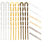 6Pcs 3 Colors Brass Hair Forks for Women, Hair Accessories, Mixed Color, 146x14.5x4mm, 2pcs/color
