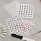 3Sheets 3 Colors Plastic Stickers, Nail Art Decorations, Heart, Mixed Color, 9.7~10x6.4~8x0.01~0.02mm, 1sheet/color