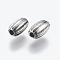 CCB Plastic Corrugated Beads, Rice, Antique Silver, 3.5x6.5mm, Hole: 1mm