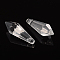 Faceted Glass Pendants, Crystal Suncatcher, Clear, 36~38x12~14mm, Hole: 1mm