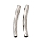 304 Stainless Steel Tube Beads, Curved Tube, Stainless Steel Color, 50x6mm, Hole: 4.5mm