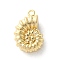 Brass Pendants, Cadmium Free & Nickel Free & Lead Free, Sea Snail, Real 18K Gold Plated, 16.5x11x5mm, Hole: 1.4mm