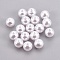 ABS Plastic Imitation Pearl Beads, Round, White, 5mm, Hole: 1.8mm, about 750pcs/50g