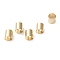 Brass Tube Beads, Long-Lasting Plated, Tube, Real 24K Gold Plated, 6x6mm, Hole: 5.5mm