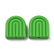 Silicone Beads, Arch, Lime Green, 19x16.5x5.5mm, Hole: 2mm