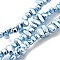 Baking Paint Electroplated Synthetic Non-magnetic Hematite Beads Strands, Nuggets, Light Sky Blue, 5~8x4~5x3~4mm, Hole: 1mm, about 120pcs/strand, 15.75 inch(40cm)