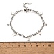Браслеты с подвесками в виде луны и звезд из нержавеющей стали 304 BJEW-R021-05P-5