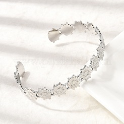 201 браслет-манжета из нержавеющей стали для женщин&nbsp;BJEW-Z162-02P