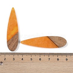 Большие подвески из смолы и дерева&nbsp;WOOD-F015-08H