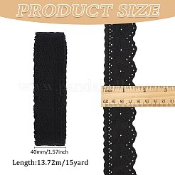 15 ярд хлопковых кружевных лент с бантом и вышивкой&nbsp;OCOR-WH0045-35B