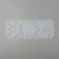 Рождественские поделки снежинки силиконовые кулон Молды&nbsp;X-DIY-P006-31