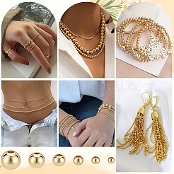 6 стиль стойка покрытие латунные распорные бусины&nbsp;KK-PH0013-52LG