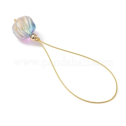 Подвесные украшения из стекла с золотистой металлической окантовкой&nbsp;HJEW-JM04636