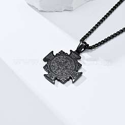 Ожерелья с подвеской в виде креста Святого Бенедикта из нержавеющей стали 304 для мужчин&nbsp;FS-WGB09ED-03