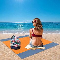 Квадратный водонепроницаемый коврик для пикника из полиэстера с 4 колышком&nbsp;AJEW-WH20080-37B