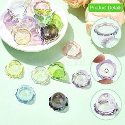 35 шт. 7-цветные акриловые колпачки для бусин с УФ-покрытием&nbsp;OACR-CJ0002-36