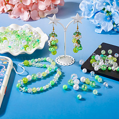 Прозрачная и непрозрачная акриловая бусина&nbsp;OACR-TAC0002-08D