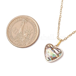 Ожерелья с подвесками из натуральных ракушек пауа&nbsp;NJEW-JN05141-02