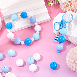 20шт 4 цвета непрозрачные акриловые бусины&nbsp;MACR-TA0002-51A