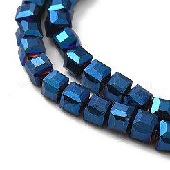 Стеклянные бусины с гальваническим покрытием &nbsp;EGLA-D018-4x4mm-55