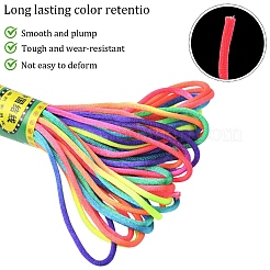 10 м сегментный окрашенный нейлоновый атласный шнур с переплетением нитей&nbsp;OCOR-YW0001-17