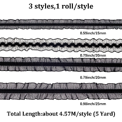 20 ярд 4 стиля плиссированный шифон эластичная кружевная отделка&nbsp;OCOR-DJ0001-42