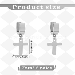 2 шт. серьги-кольца из нержавеющей стали 304 для женщин&nbsp;EJEW-LP0001-12P