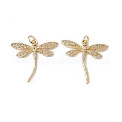 Латунные микропаве прозрачные подвески с фианитом&nbsp;KK-G439-29G