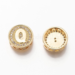 Позолоченные многожильные звенья из латуни с микропейвом и кубическим цирконием&nbsp;KK-P191-01Q-G