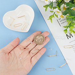 10 шт. полая овальная стойка с покрытием из латуни для сережек-гвоздиков&nbsp;KK-BC0013-46A