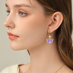 15шт 5 цвета бабочка сплав эмаль кулон украшения&nbsp;HJEW-CA00039