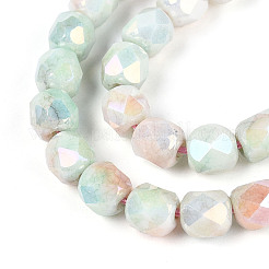 Антикоррозийные гальванические стеклянные бусины&nbsp;GLAA-N057-6mm-06