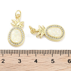 Латунные микропаве прозрачные подвески с фианитом&nbsp;KK-L213-042G-03