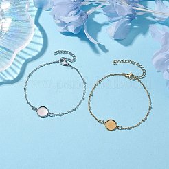 2 шт. 2 цвета 304 нержавеющая сталь браслет-спутник изготовление цепочек&nbsp;BJEW-JB10587