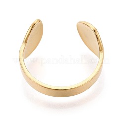 Открытые кольца-манжеты из нержавеющей стали 304 с ионным покрытием (IP) для женщин&nbsp;RJEW-N052-18G