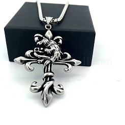 Винтажный готический крест-подвеска тэнгу из нержавеющей стали 304.&nbsp;MY8388