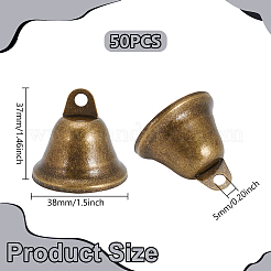 50 шт. Железные подвески-колокольчики&nbsp;IFIN-UN0001-21