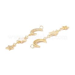 Реечное покрытие латунь микро паве прозрачный кубический цирконий большие подвески&nbsp;X-ZIRC-I057-05G