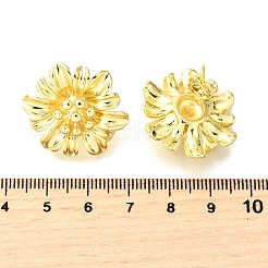 Латунные серьги-гвоздики для женщин&nbsp;LS-EJEW-F365-04LG